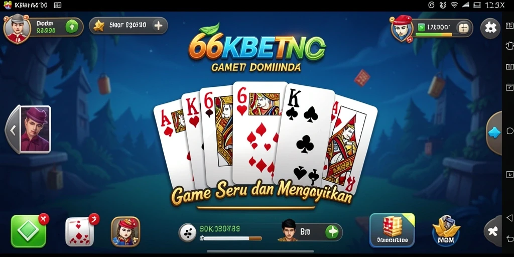Tampilan seru dalam permainan Domino 66KBET.