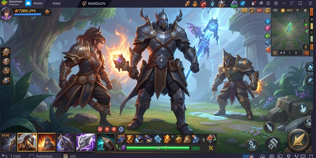 Tampilan screenshot 8728SLOTS menampilkan aksi pertempuran seru dalam gameplay MMORPG.