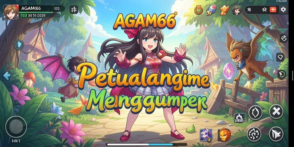 Screenshot utama menampilkan karakter anime yang beraksi di gameplay.