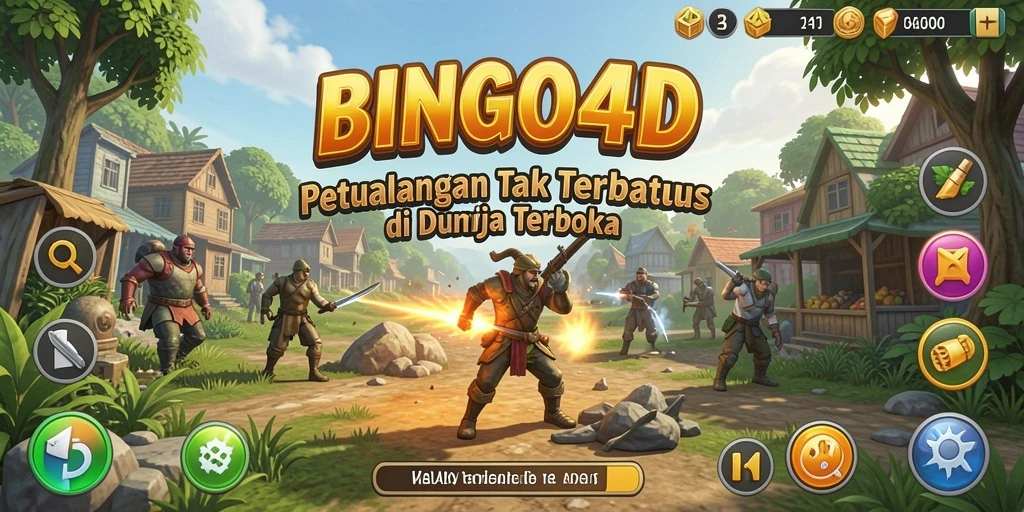 Tampilan gameplay menarik dalam dunia terbuka BINGO4D.