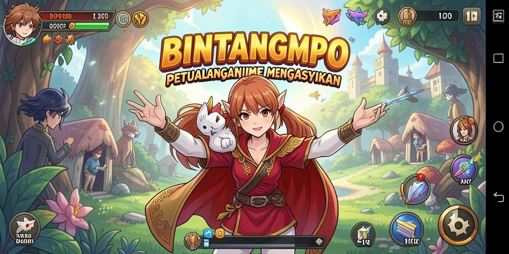 Gameplay seru BINTANGMPO dengan karakter anime menarik.