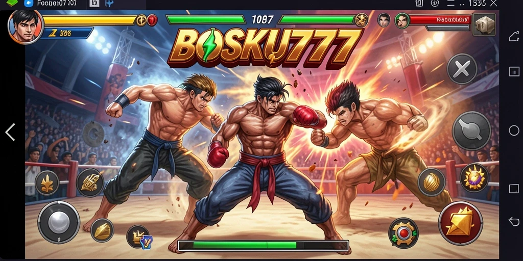 Tampilan gameplay menarik dengan aksi pertarungan yang dinamis.
