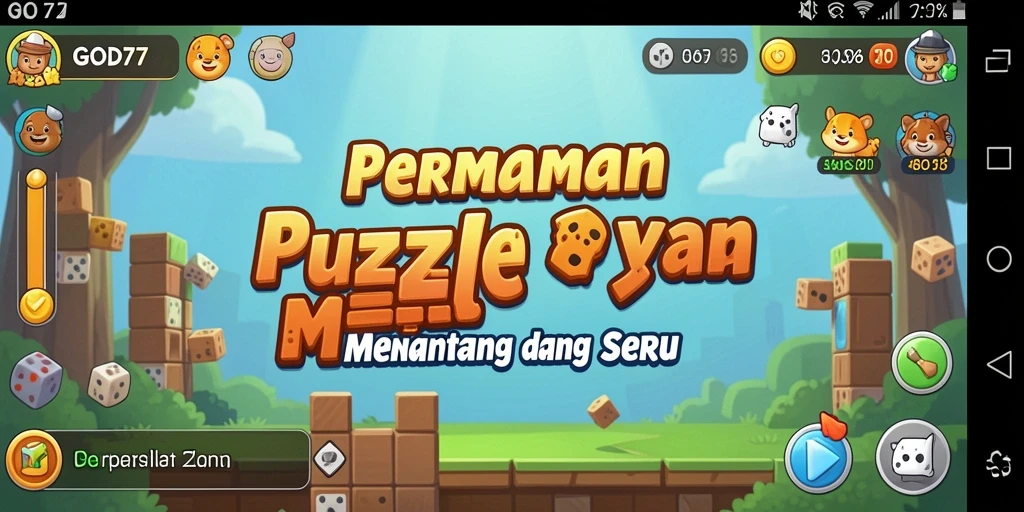 Tampilan gameplay menarik dari GOD77 dengan tantangan Puzzle.
