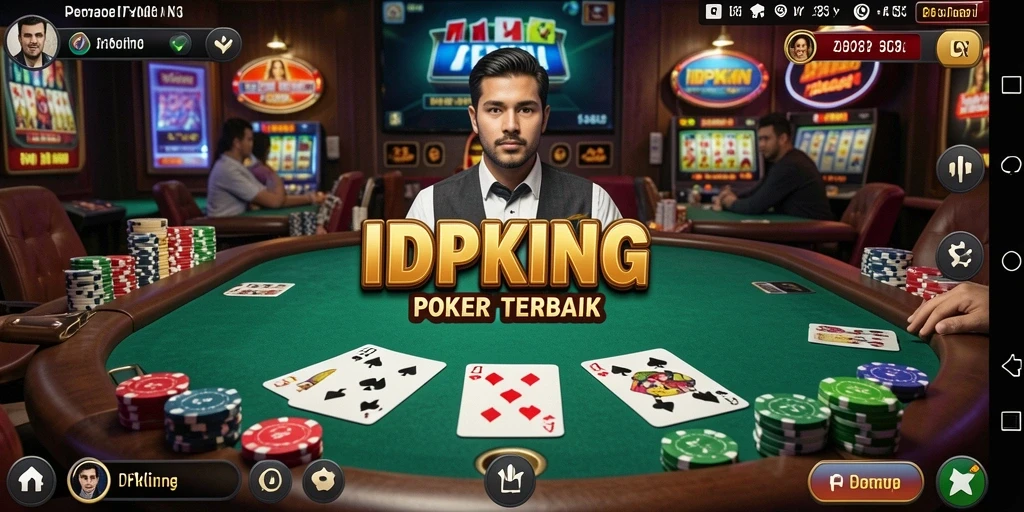 Tampilan menarik dari gameplay Poker di IDPKING dengan pemain berkompetisi.