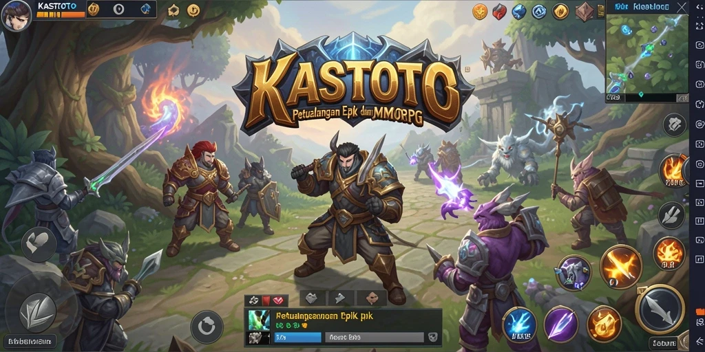 Screenshot gameplay KASTOTO menampilkan aksi seru dalam pertarungan MMORPG.