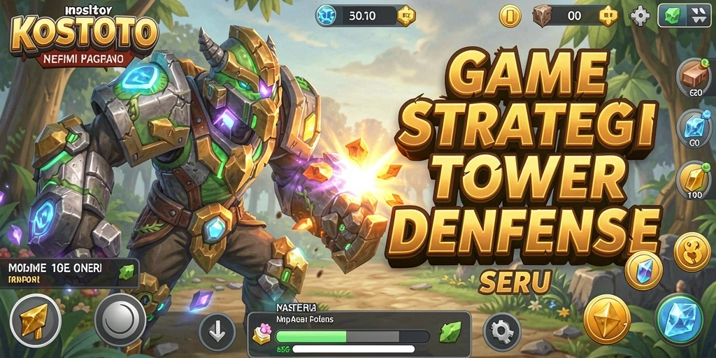 Tampilan gameplay KOSTOTO dengan strategi Tower Defense yang menegangkan.