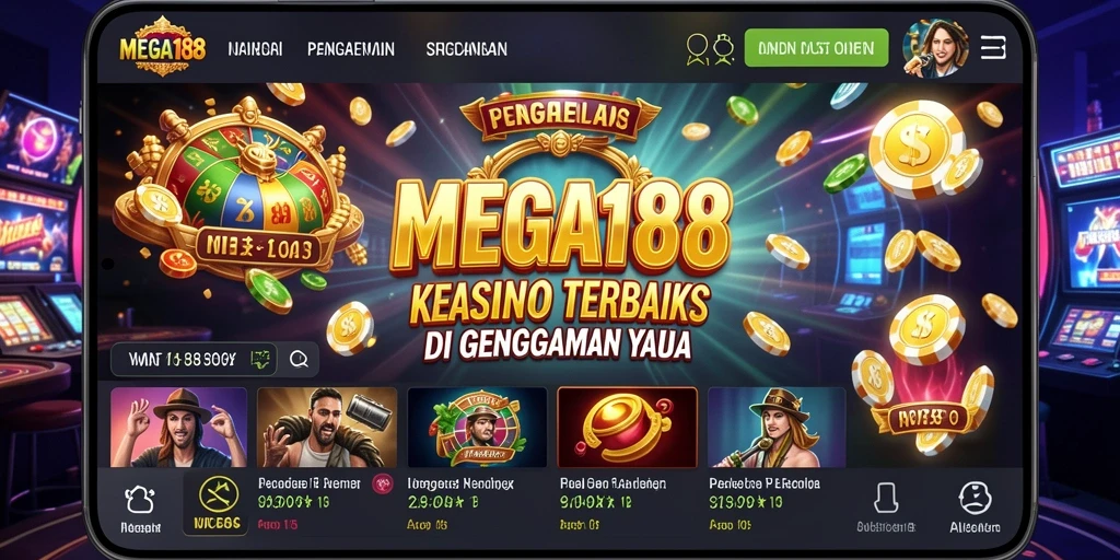 Screenshot gameplay MEGA188 menampilkan keseruan permainan kasino.