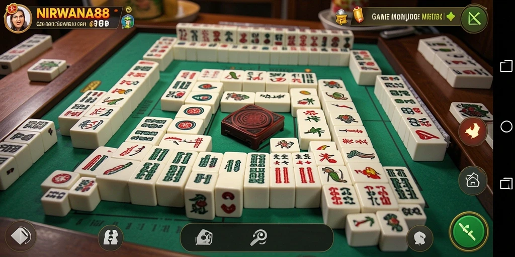Tampilan gameplay Mahjong yang menarik dan menantang di NIRWANA88.
