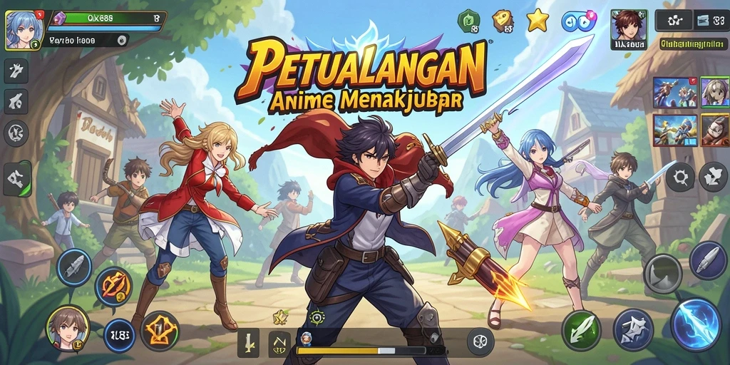 Tampilan gameplay OLX888 yang menakjubkan menampilkan aksi karakter anime.