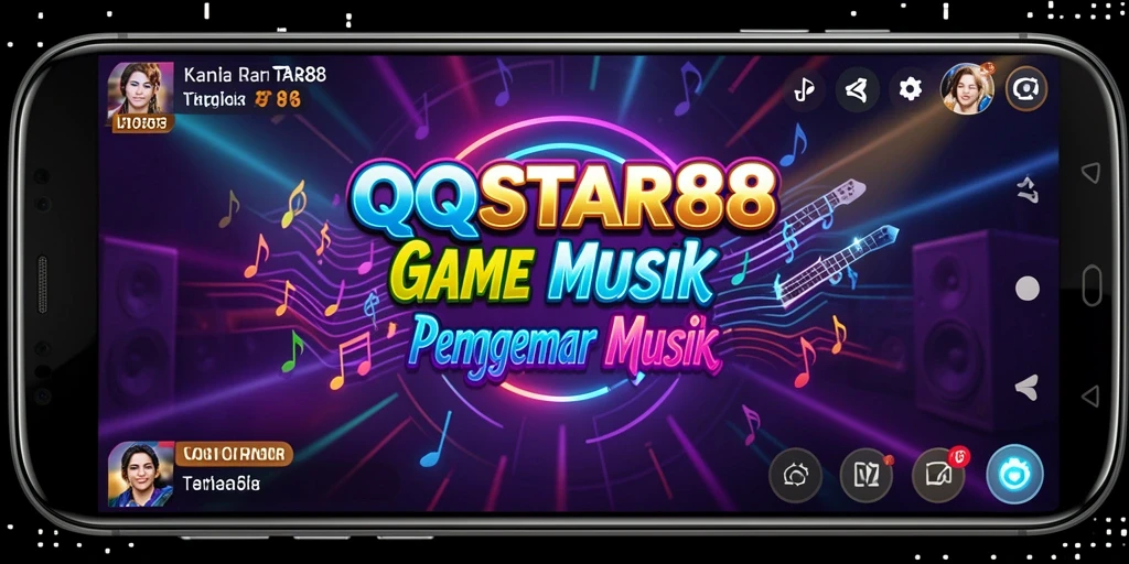 Tampilan gameplay QQSTAR88 dengan berbagai pilihan lagu musik.