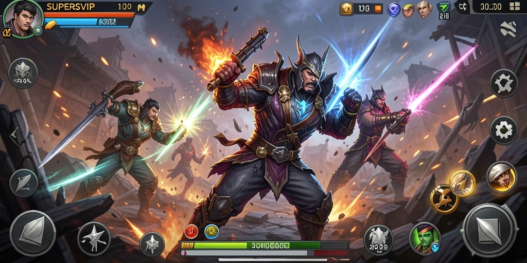 Tampilan seru dari gameplay Fighting yang menantang.