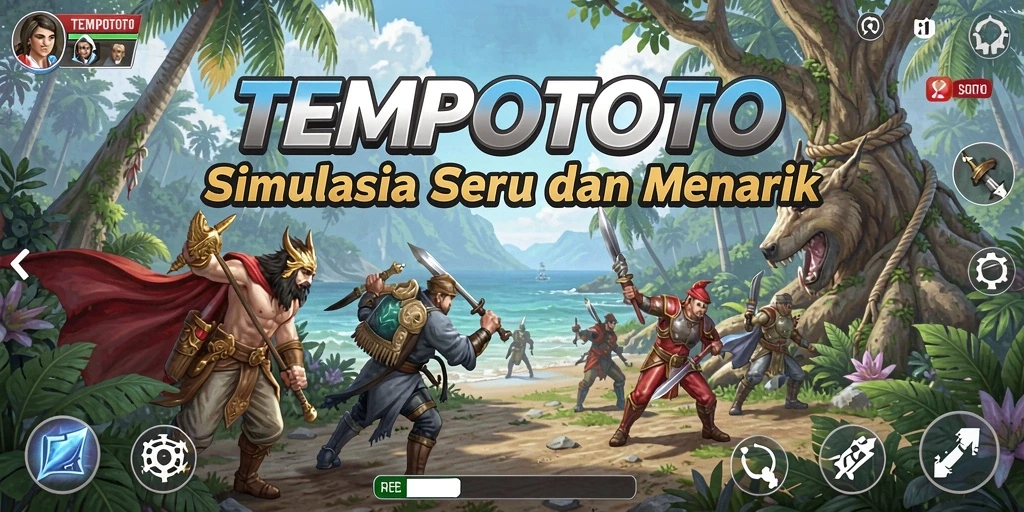 Tangkapan layar TEMPOTOTO menampilkan gameplay simulasi yang menarik.