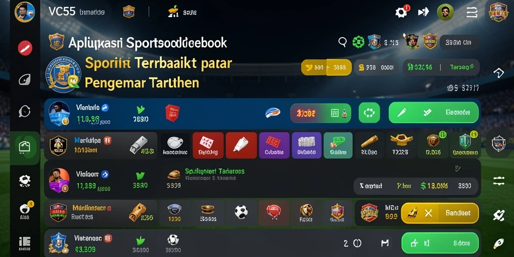 Screenshot VC55 menunjukkan antarmuka taruhan yang dinamis dan menarik.